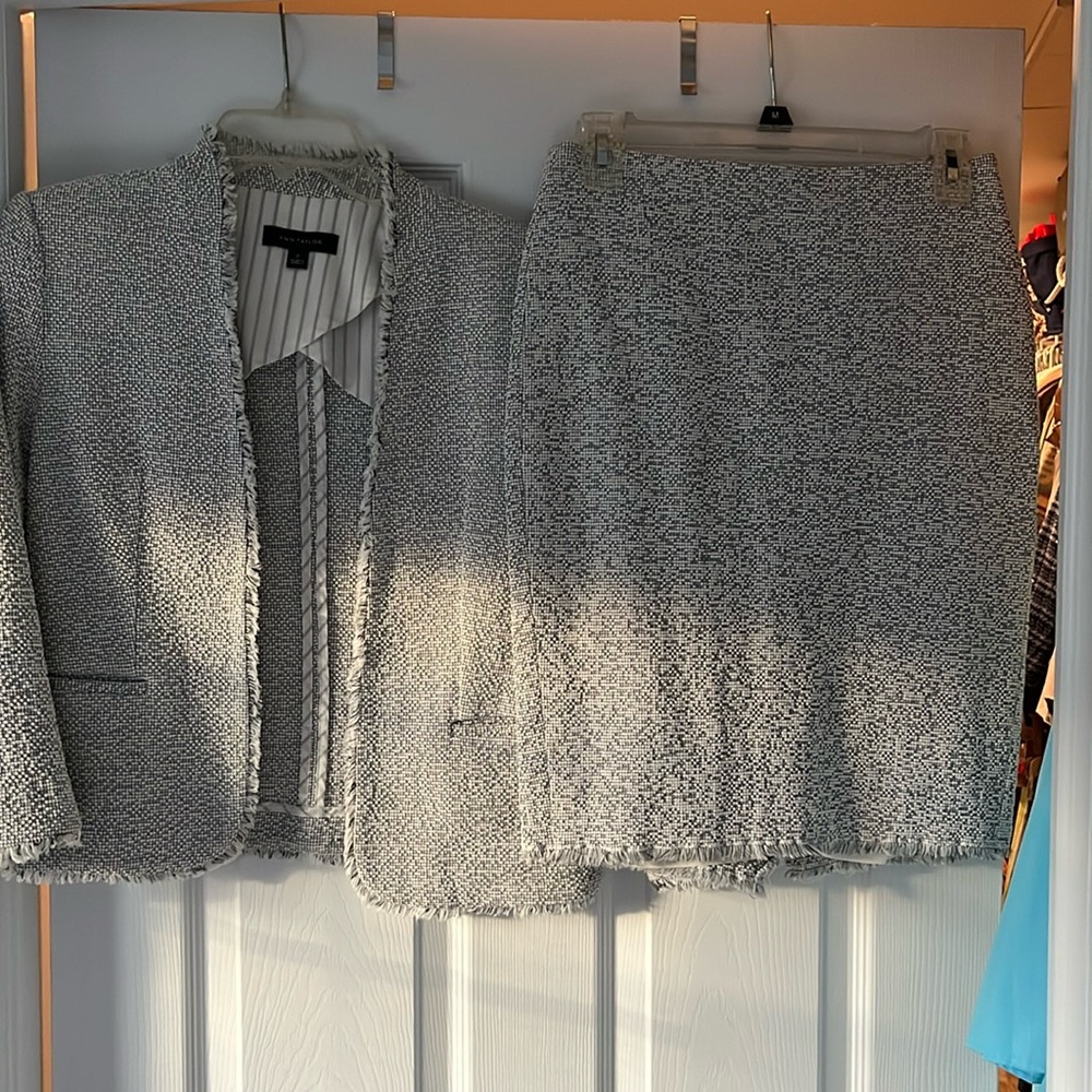 Ann Taylor stretch marled suit